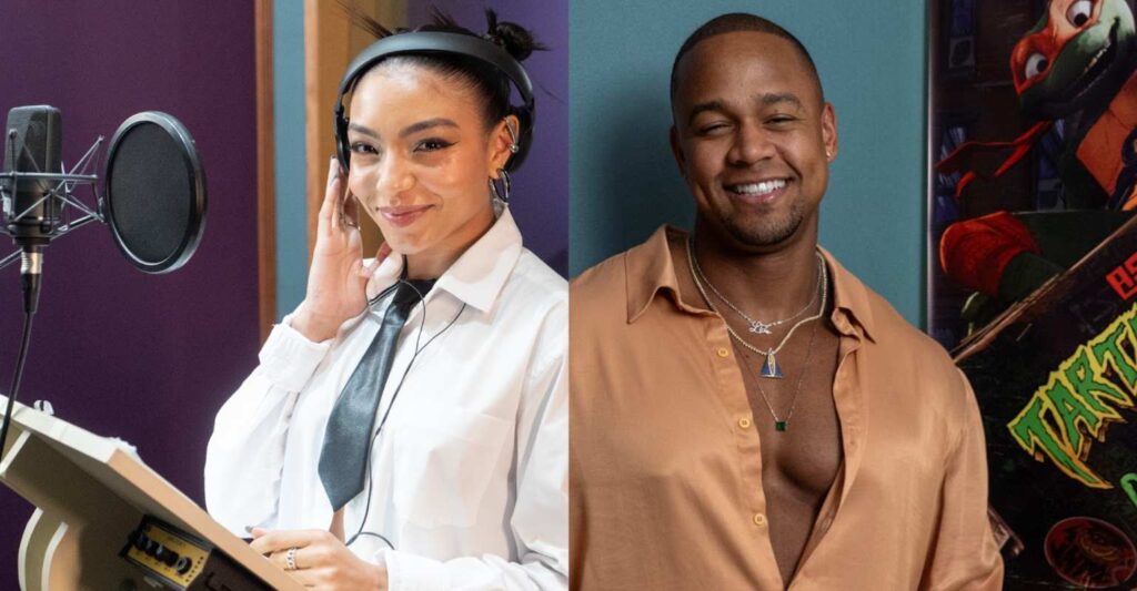 Any Gabrielly e Leo Santana vao emprestar suas vozes para o filme As Tartarugas Ninja Caos Mutante. 1