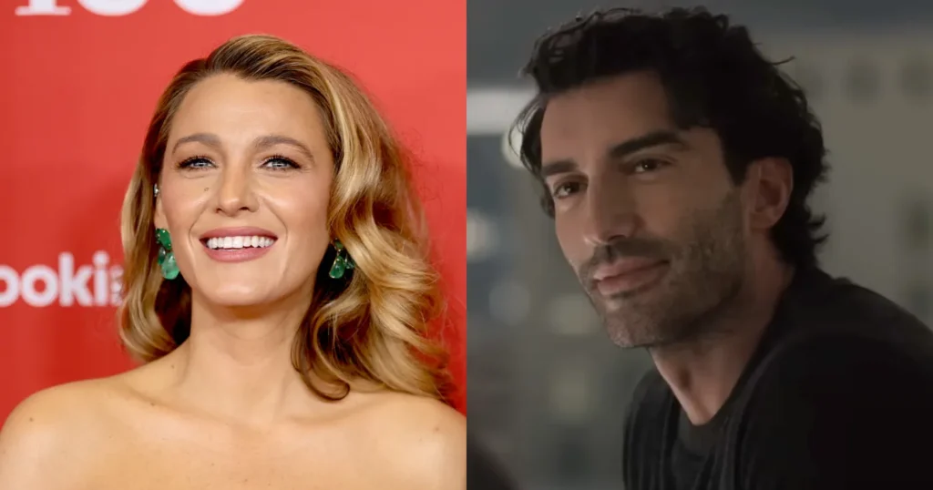blake lively e justin baldoni no set de e assim que acaba