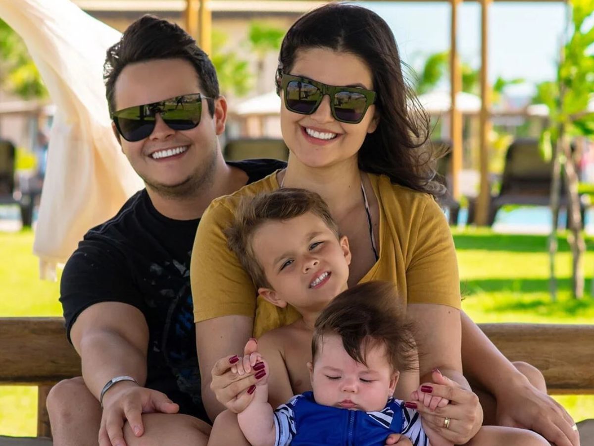 Matheus Paula e os filhos