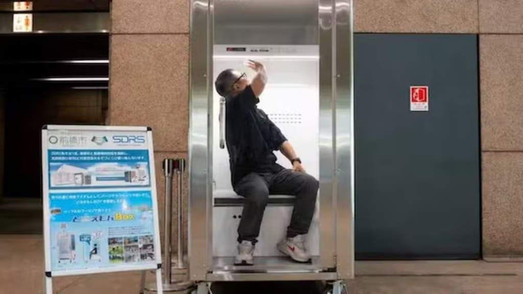 Cabine inovadora resfria pessoas rapidamente para combater o calor no Japão