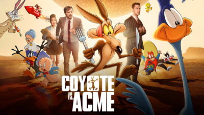 Arte oficial de Coyote vs. ACME com o elenco de Looney Tunes