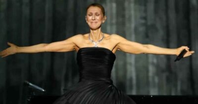 Céline Dion sobe no teto de carro descalça e canta com fãs em Paris